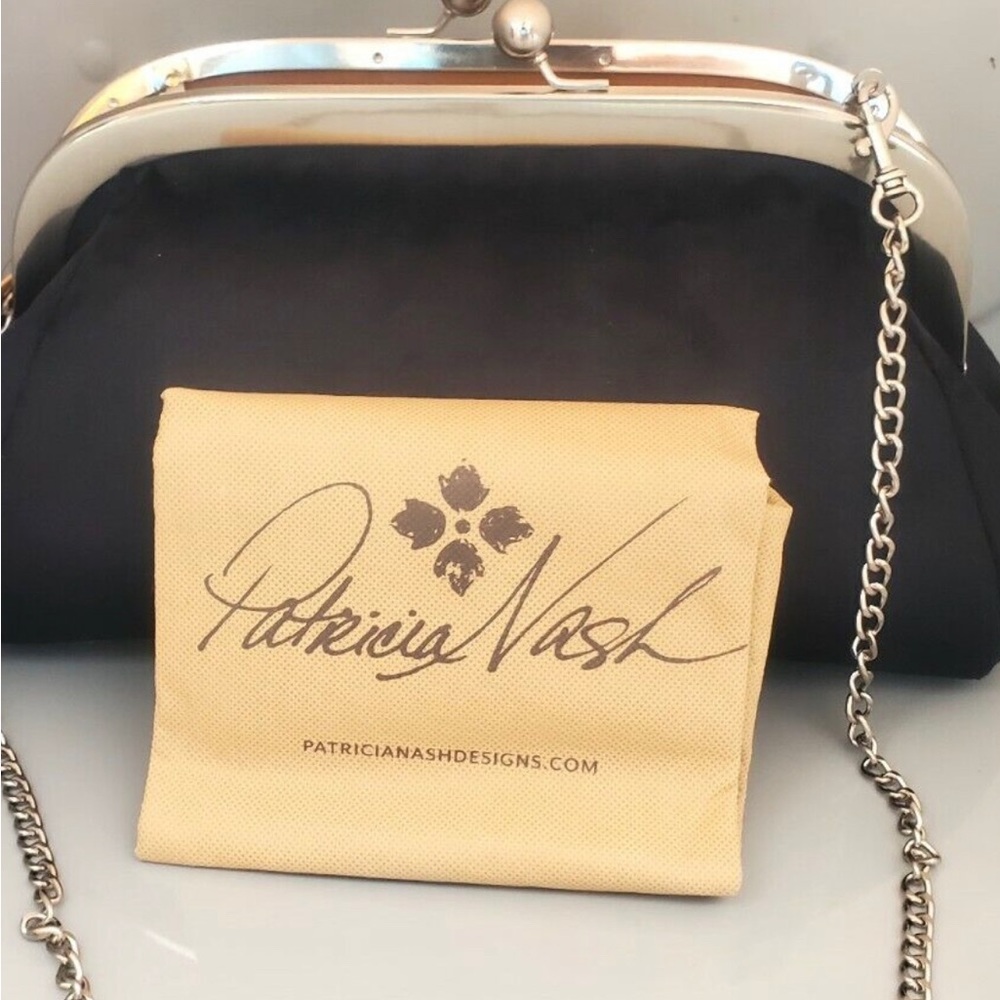 New Patricia Nash Velvet Mia Frame Black Purse NWOT